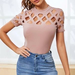 Dusty pink cutout top